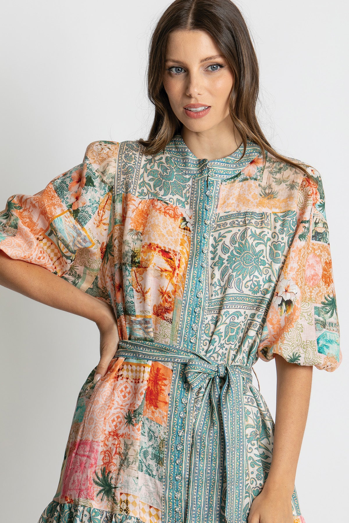 Womens Aria Mini Dress Multicolor 615ka056