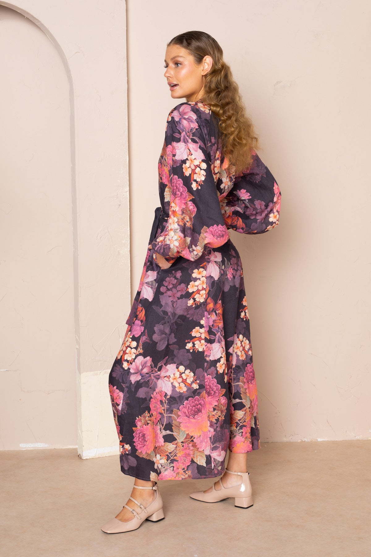 Evelyn Raglan Sleeve Maxi Dress