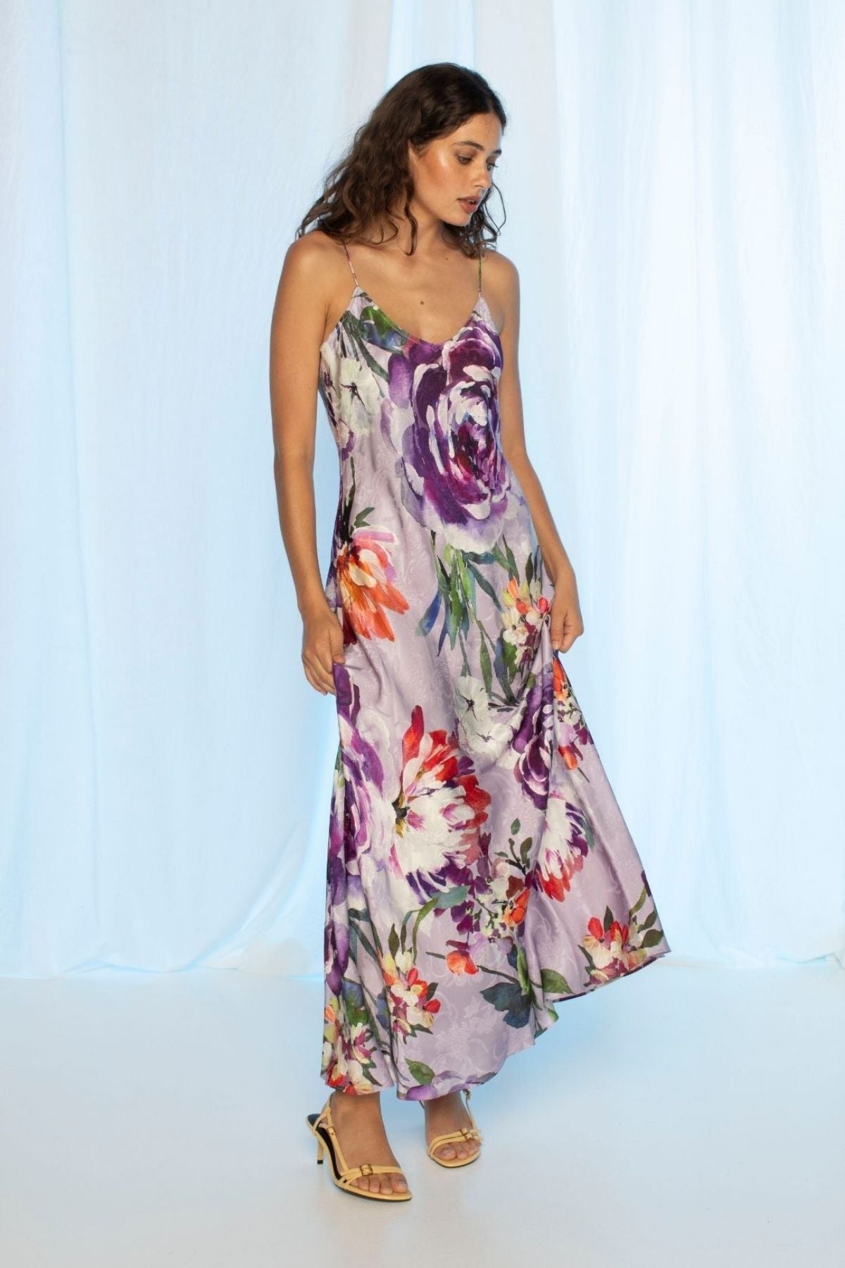 Womens Sandra Slip Maxi Purple 595ka113