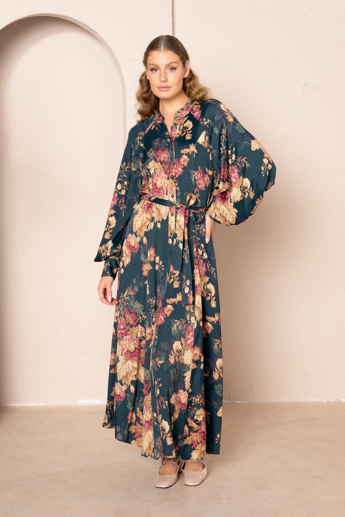 Women's Raglan Sleeve Maxi Dress Zylvia - Main Image