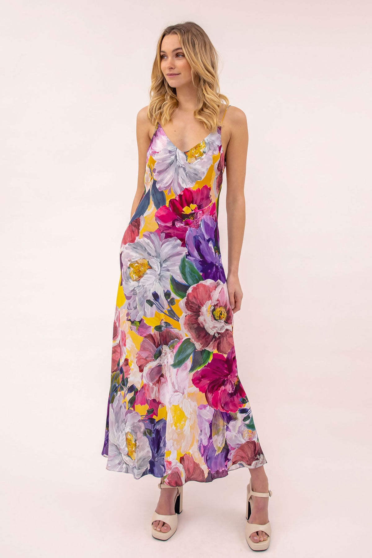 Elouise Bloom Midi Slip Dress