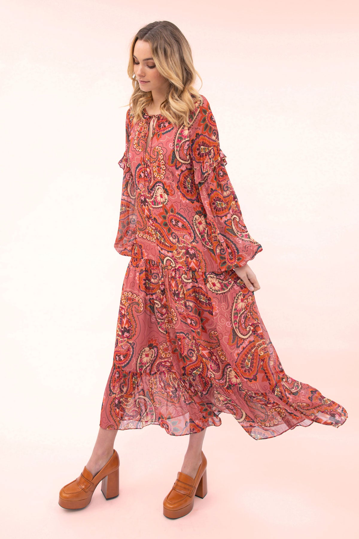 Moira Boho Midi Dress