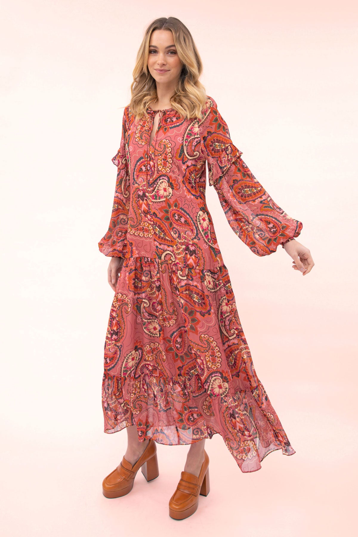 Moira Boho Midi Dress