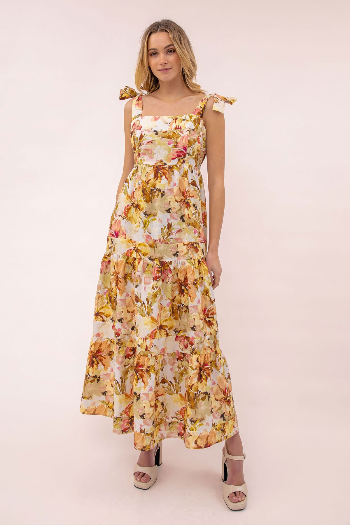 Tamara Tie Shoulder Maxi Dress