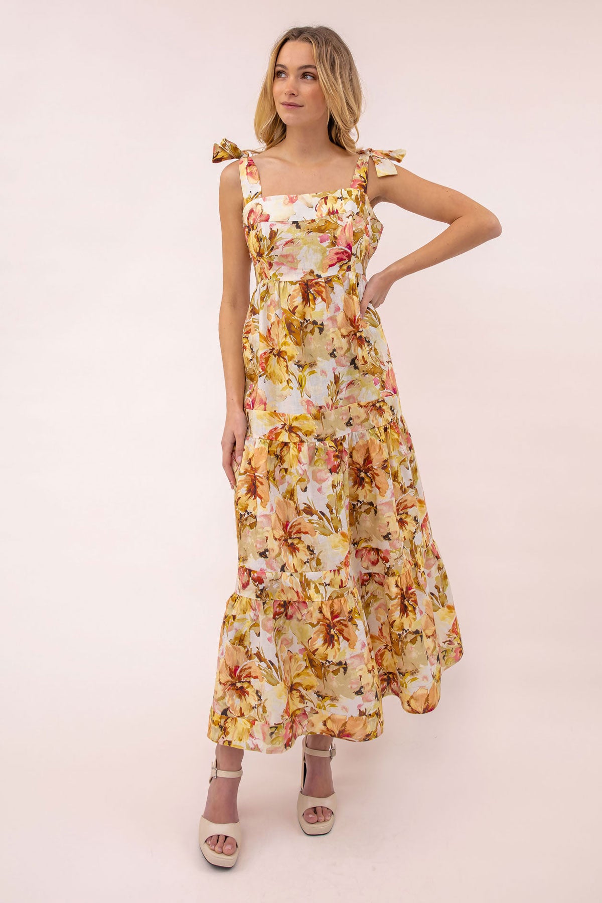Tamara Tie Shoulder Maxi Dress
