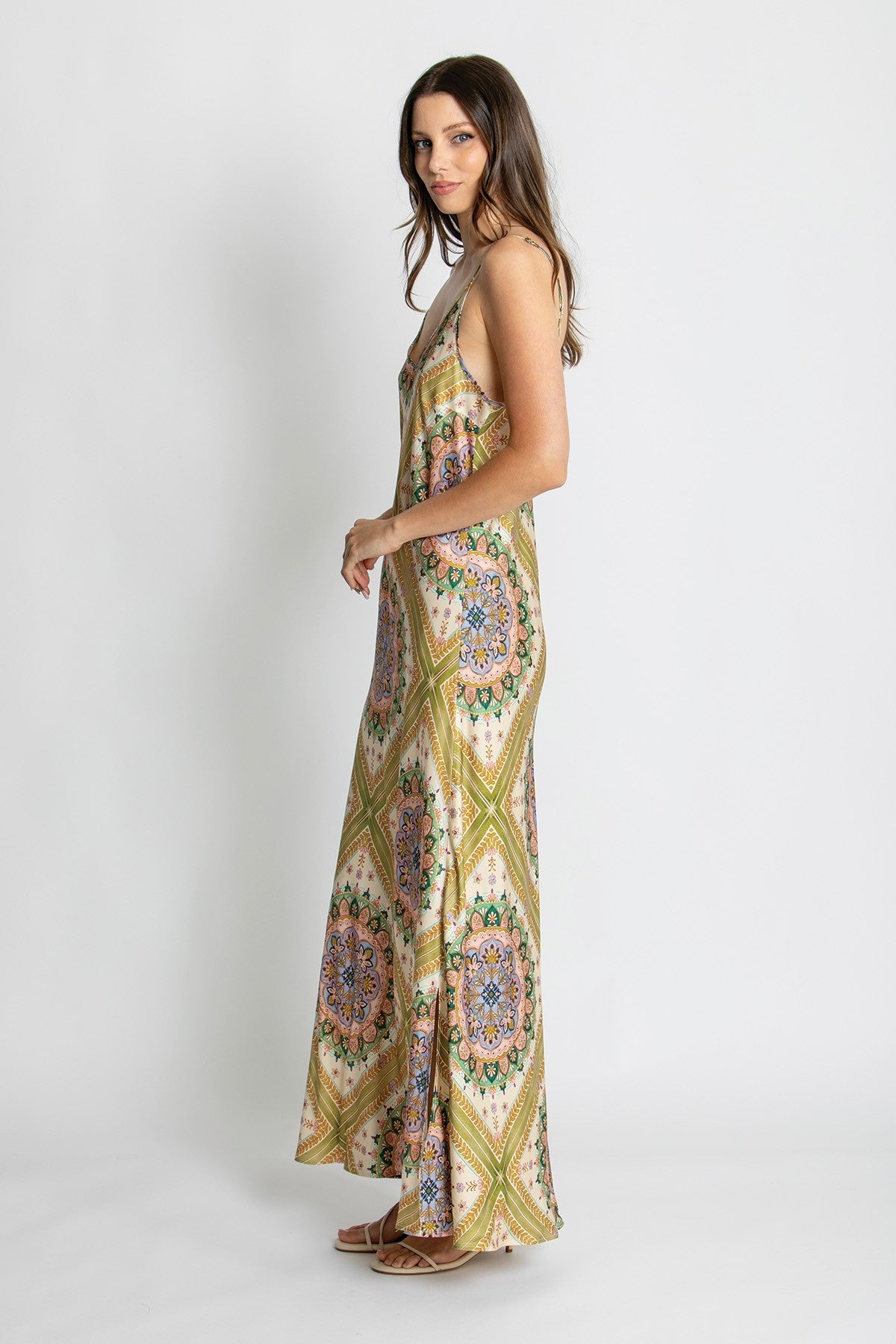Womens Abigail Slip Dress Multicolor 615ka096