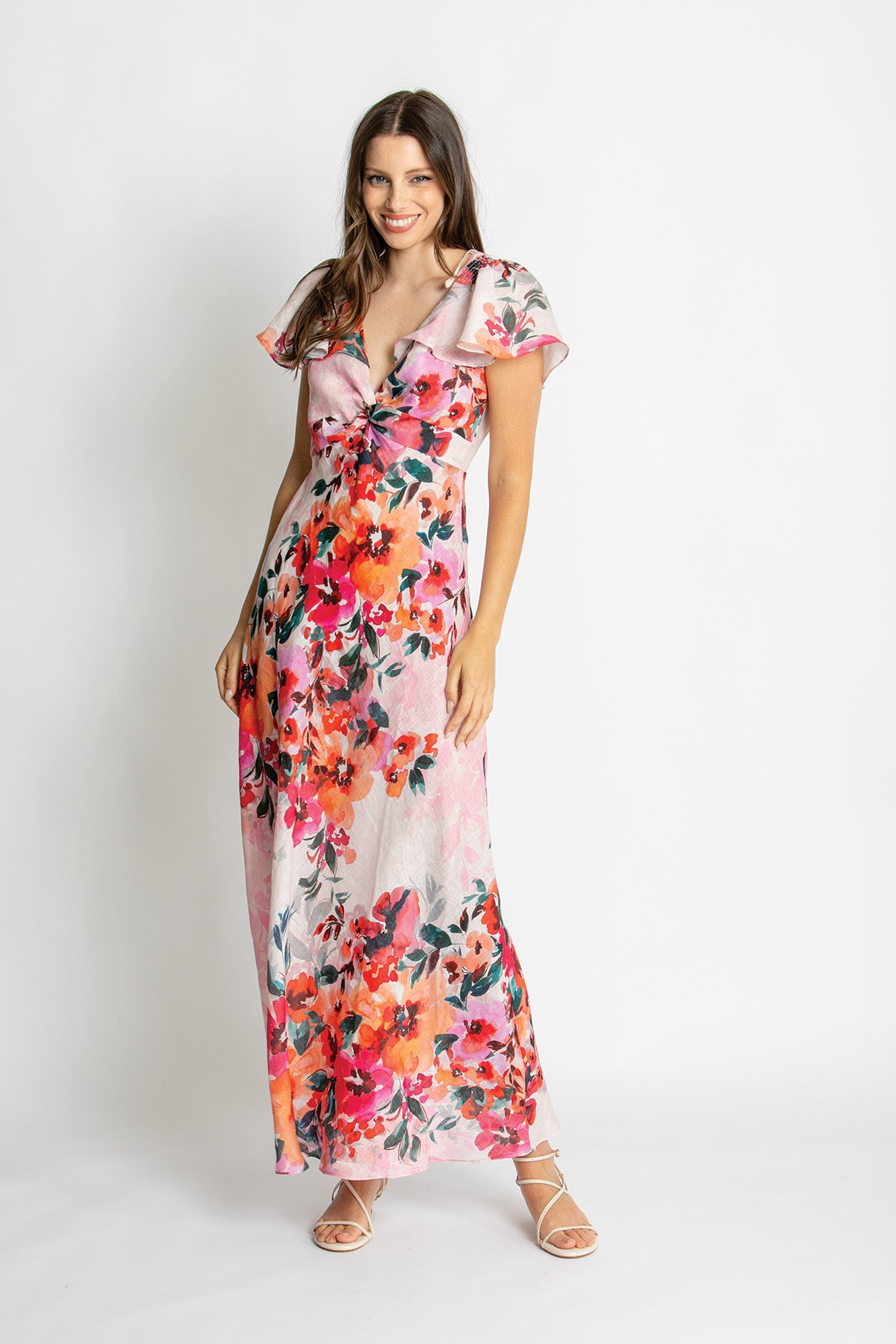 Womens Anna Maxi Dress Pink 615ka007
