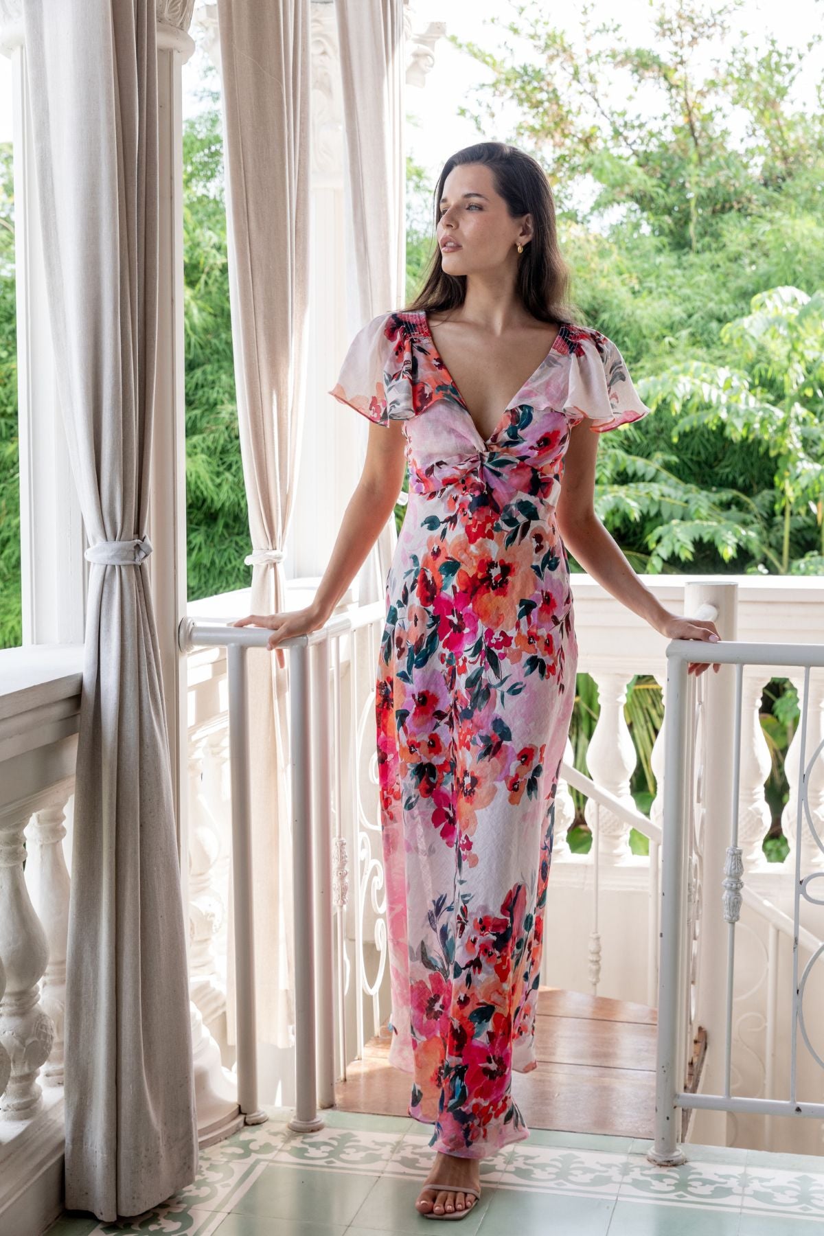 Womens Anna Maxi Dress Pink 615ka007