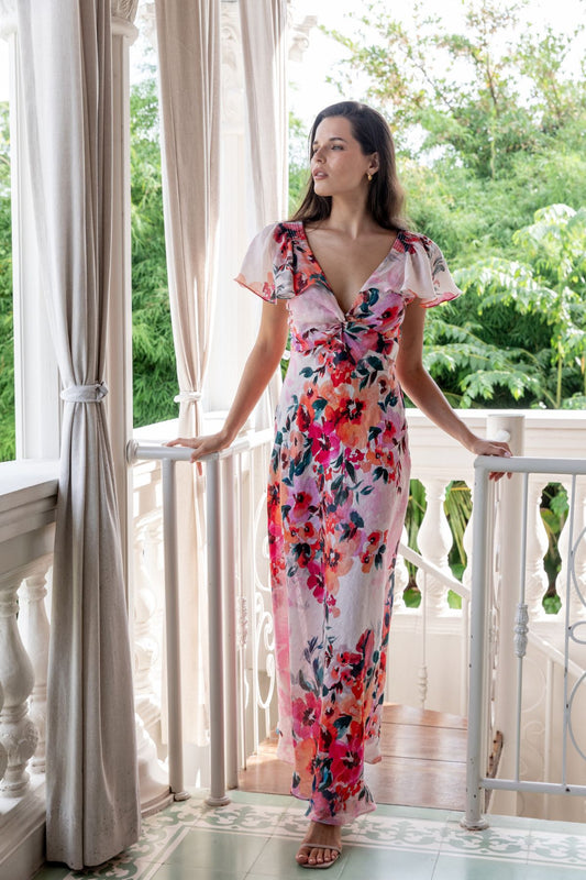 Womens Anna Maxi Dress Pink 615ka007