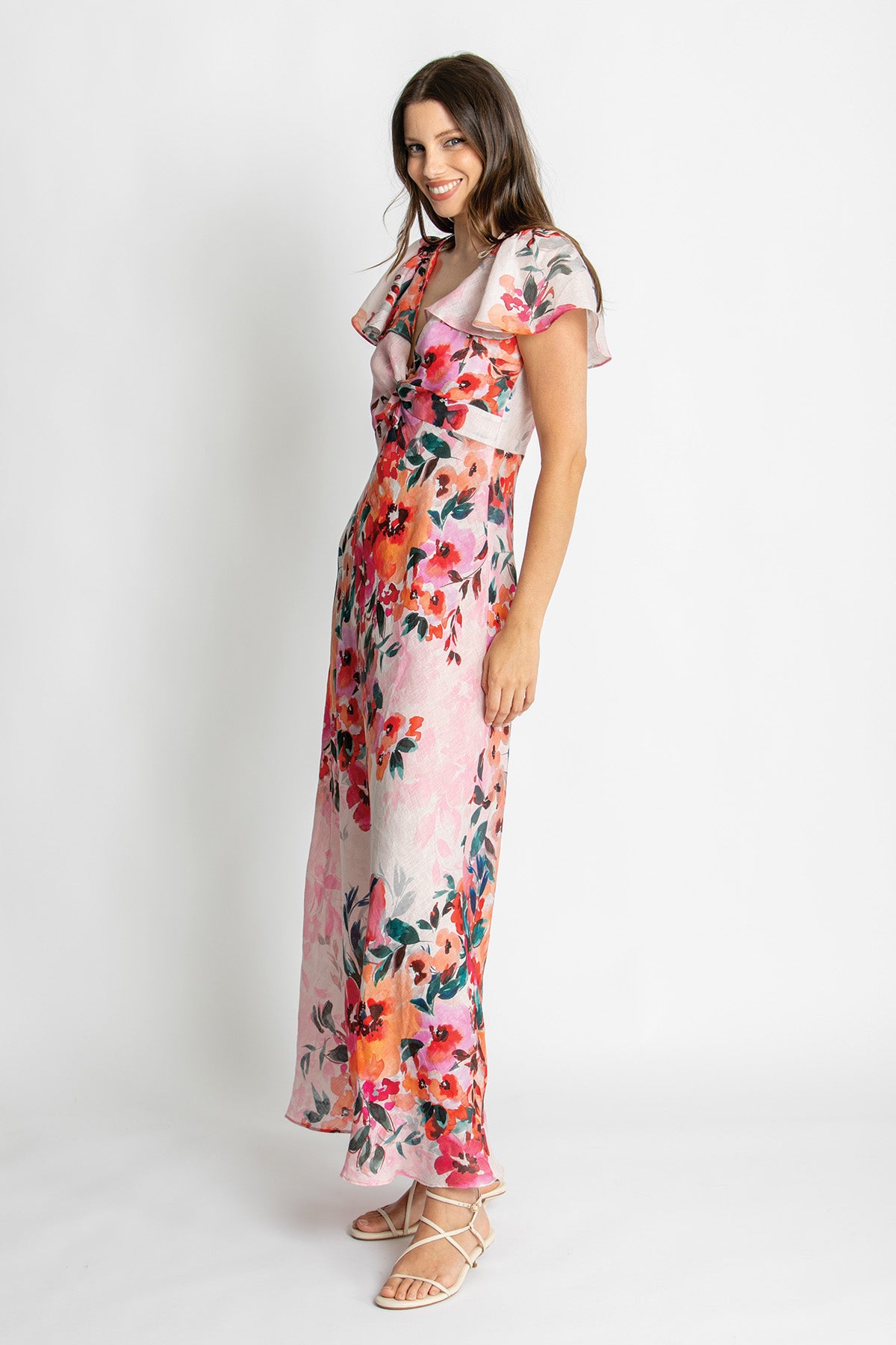Womens Anna Maxi Dress Pink 615ka007