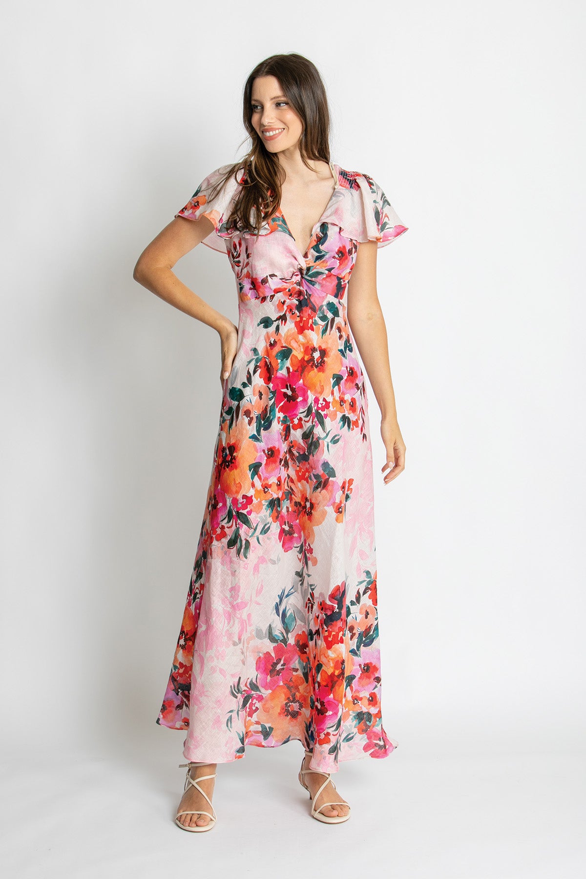 Womens Anna Maxi Dress Pink 615ka007
