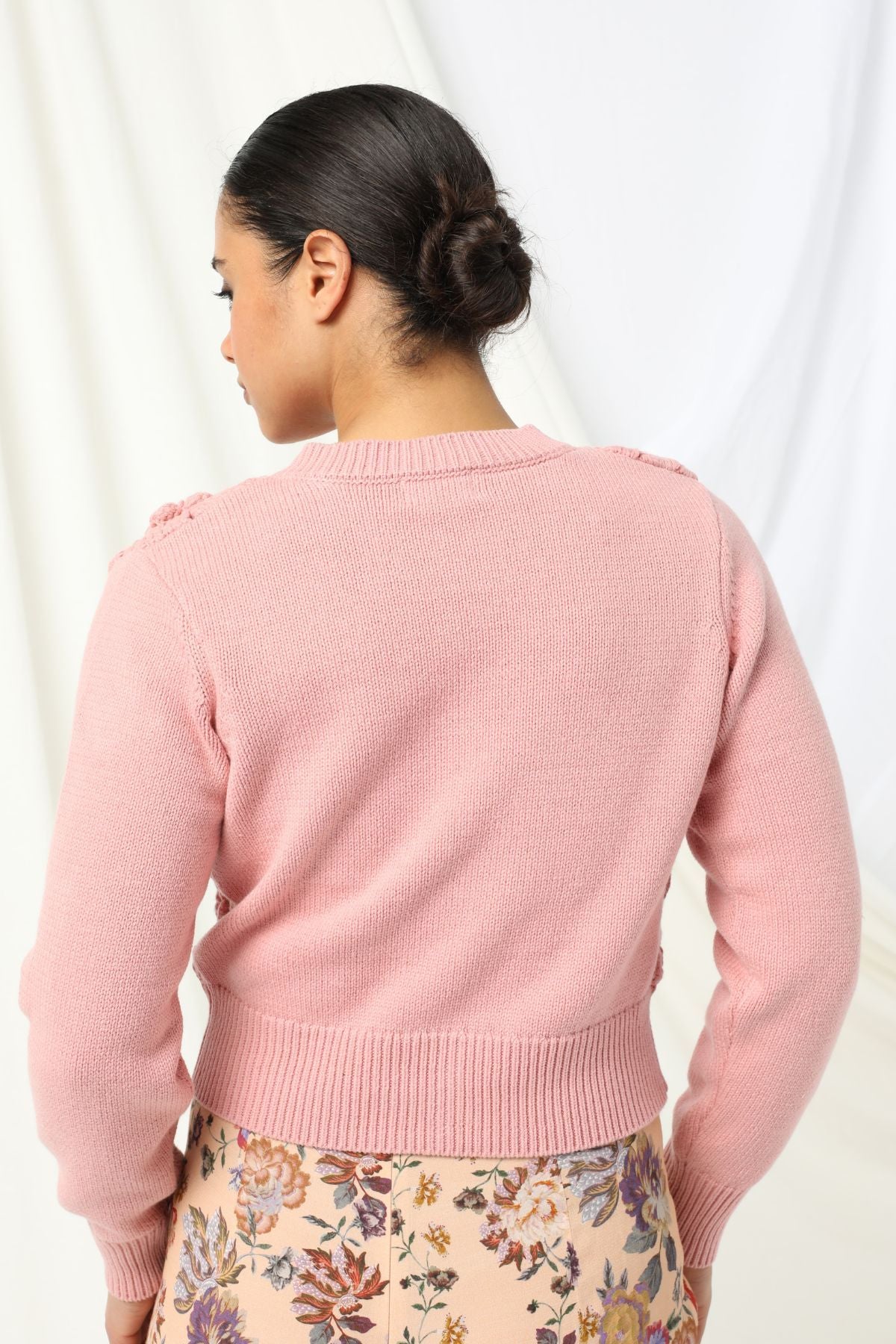 Womens audrey knitted cardigan pink 605ka003