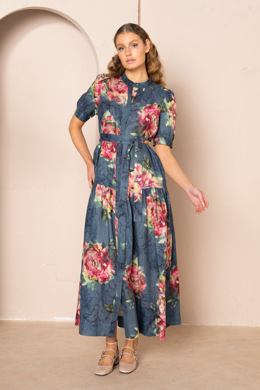 Women's Belle Puff Sleeve Maxi Dress