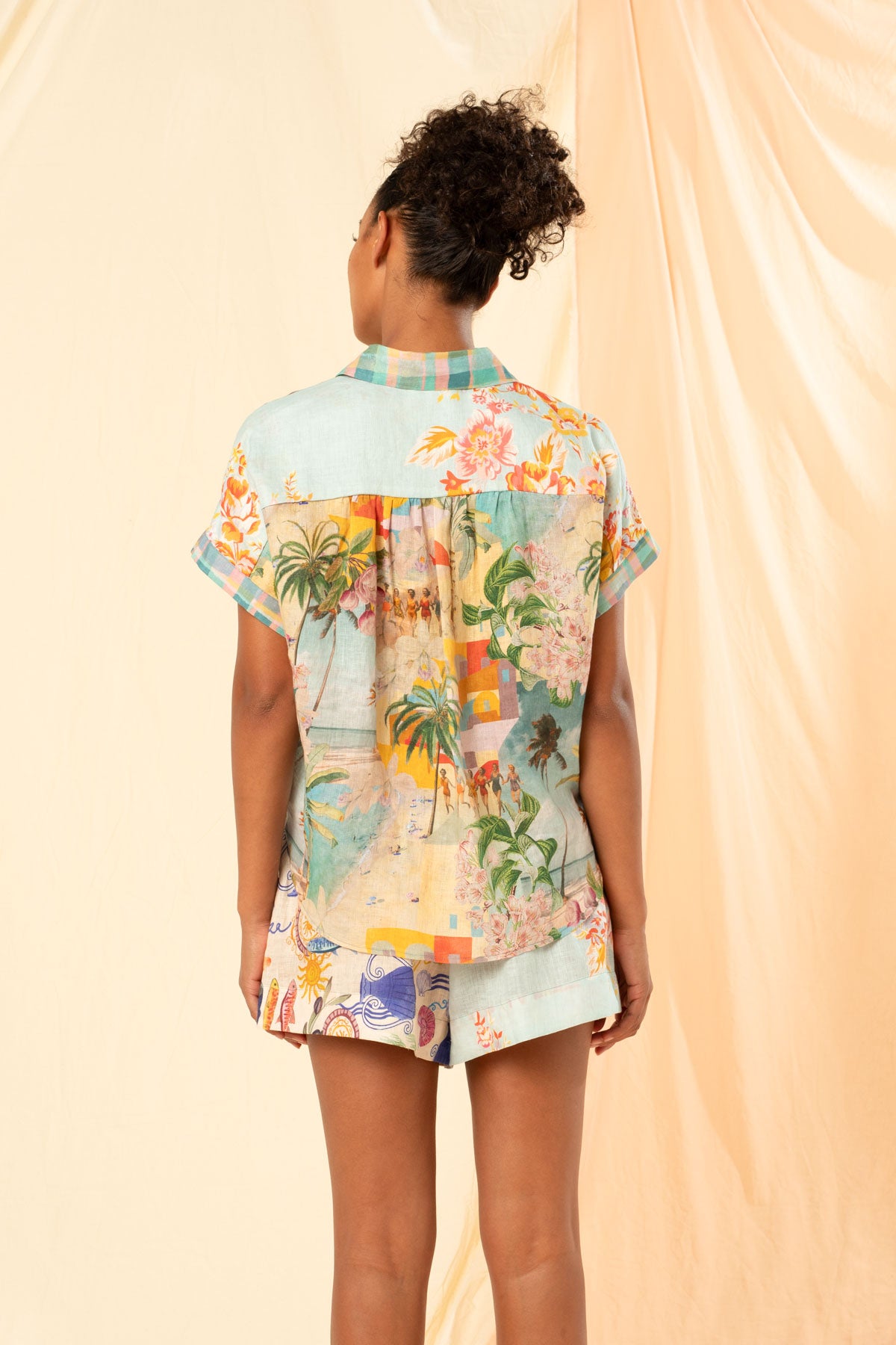 Women's Button Down Shirt in Multicolour