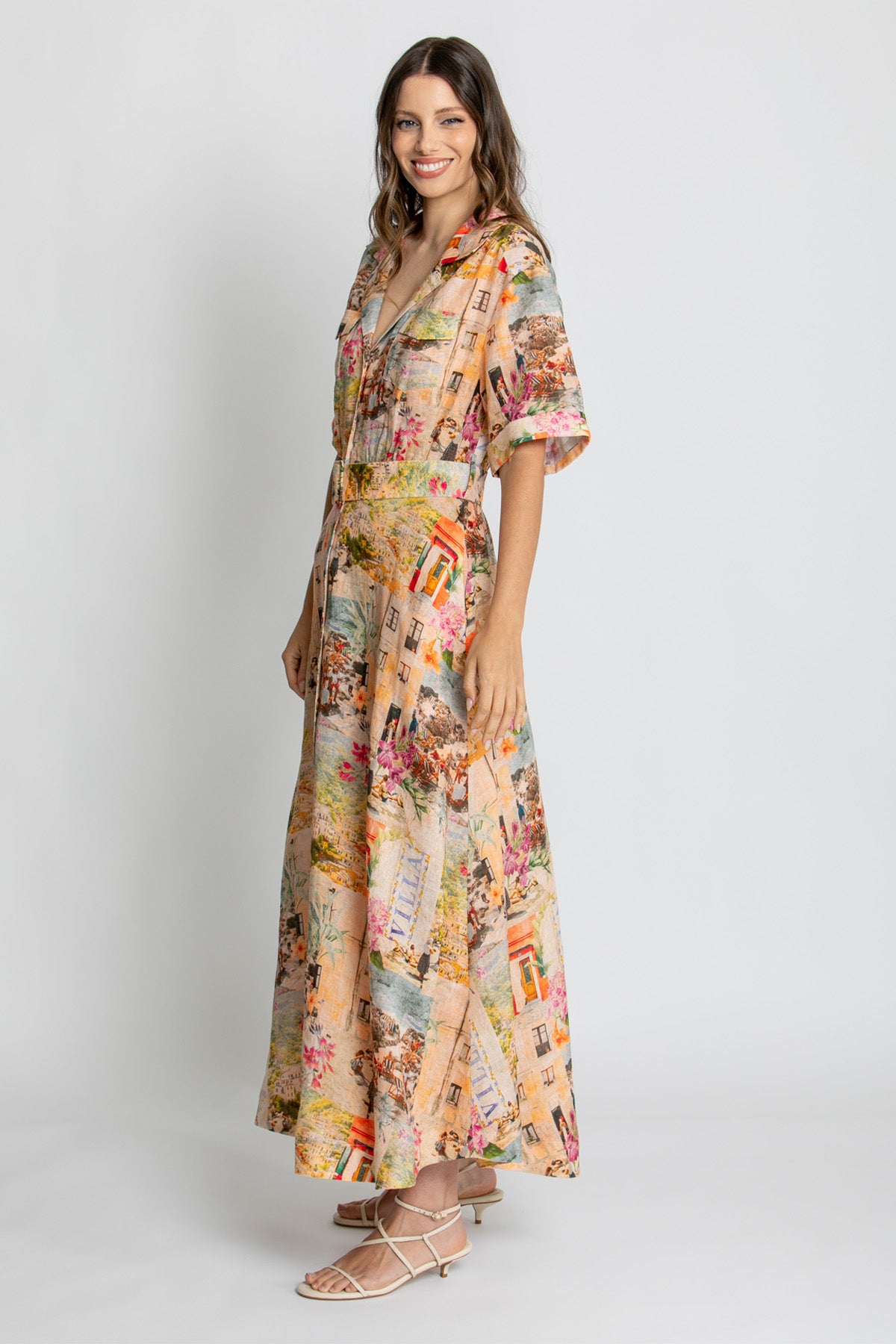 Womens Charlie Sslv Maxi Dress Multicolor 615ka001