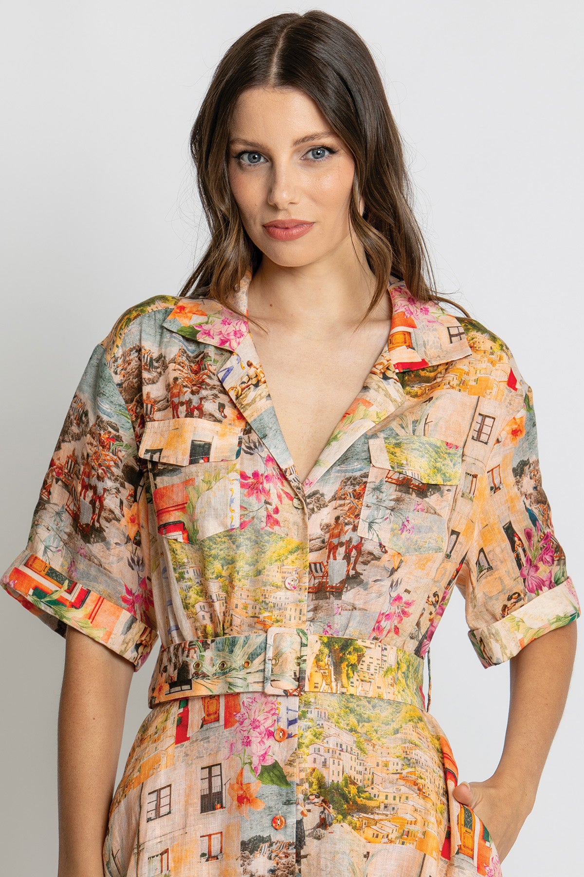 Womens Charlie Sslv Maxi Dress Multicolor 615ka001