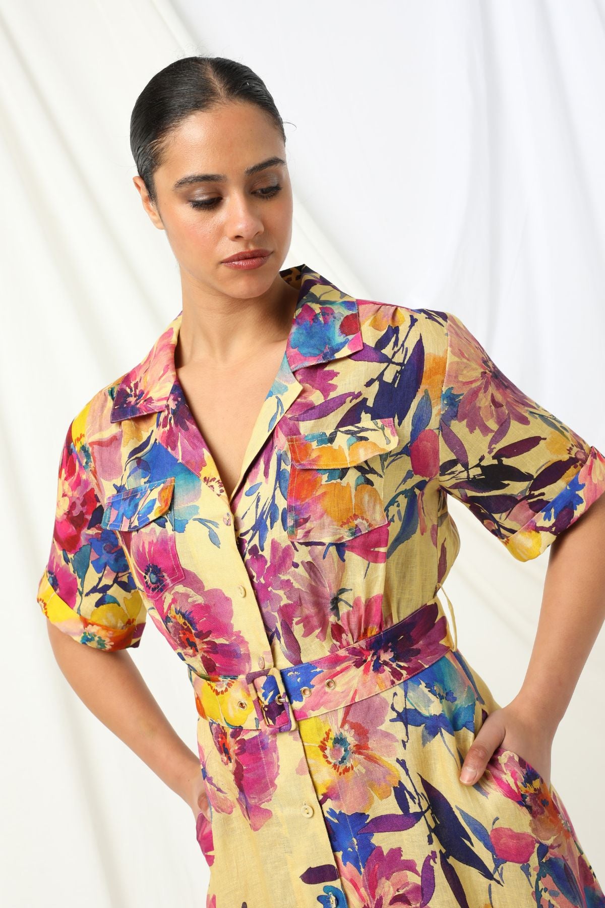 Womens Eliana Shirt Dress Multicolor 595ka117