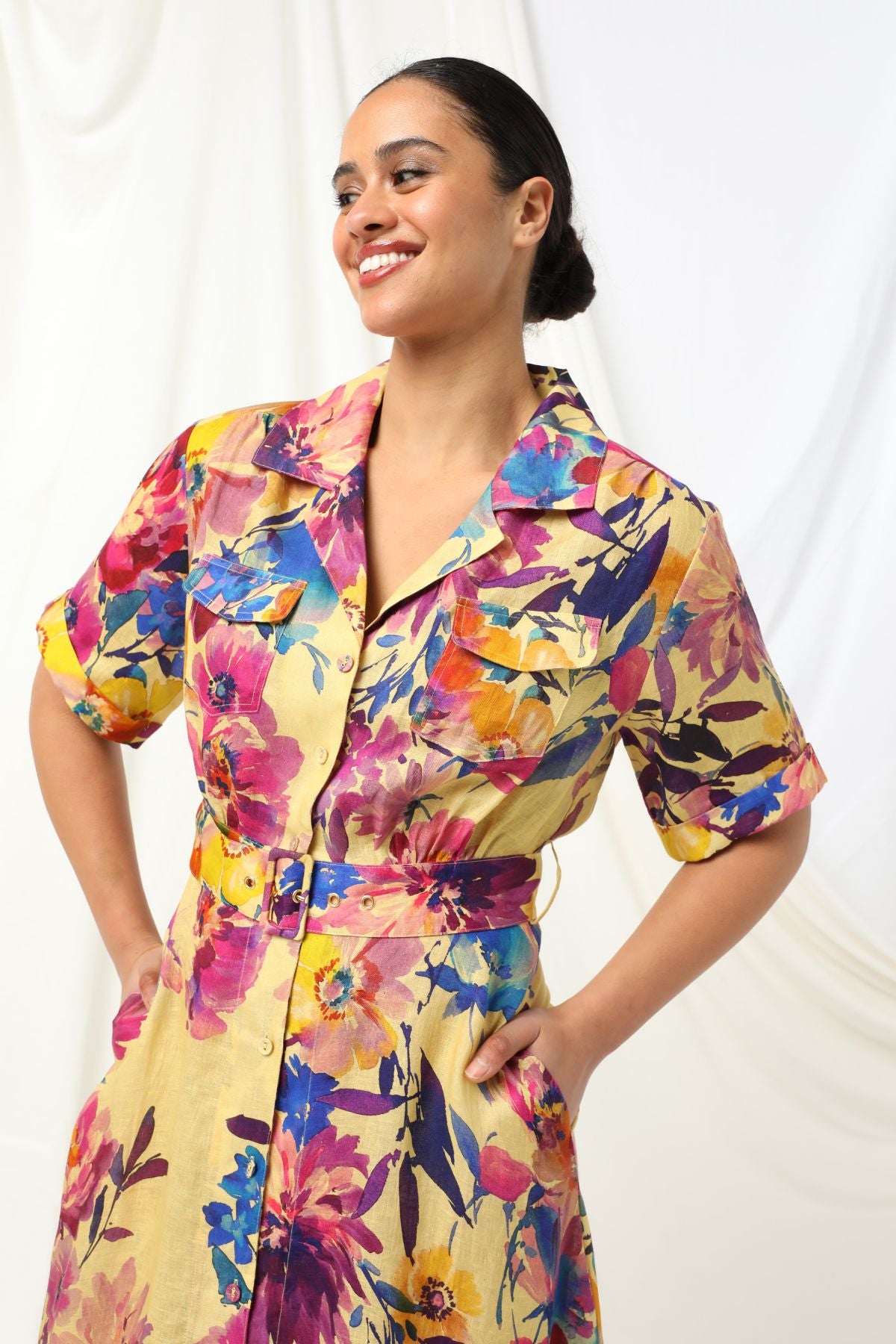 Womens Eliana Shirt Dress Multicolor 595ka117