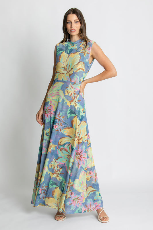 Womens Ella Maxi Dress Blue 615ka100