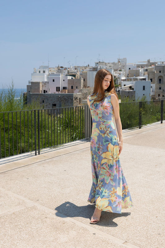 Womens Ella Maxi Dress Blue 615ka100