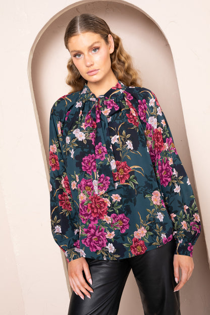 Women's Emma Tie Neck Blouse