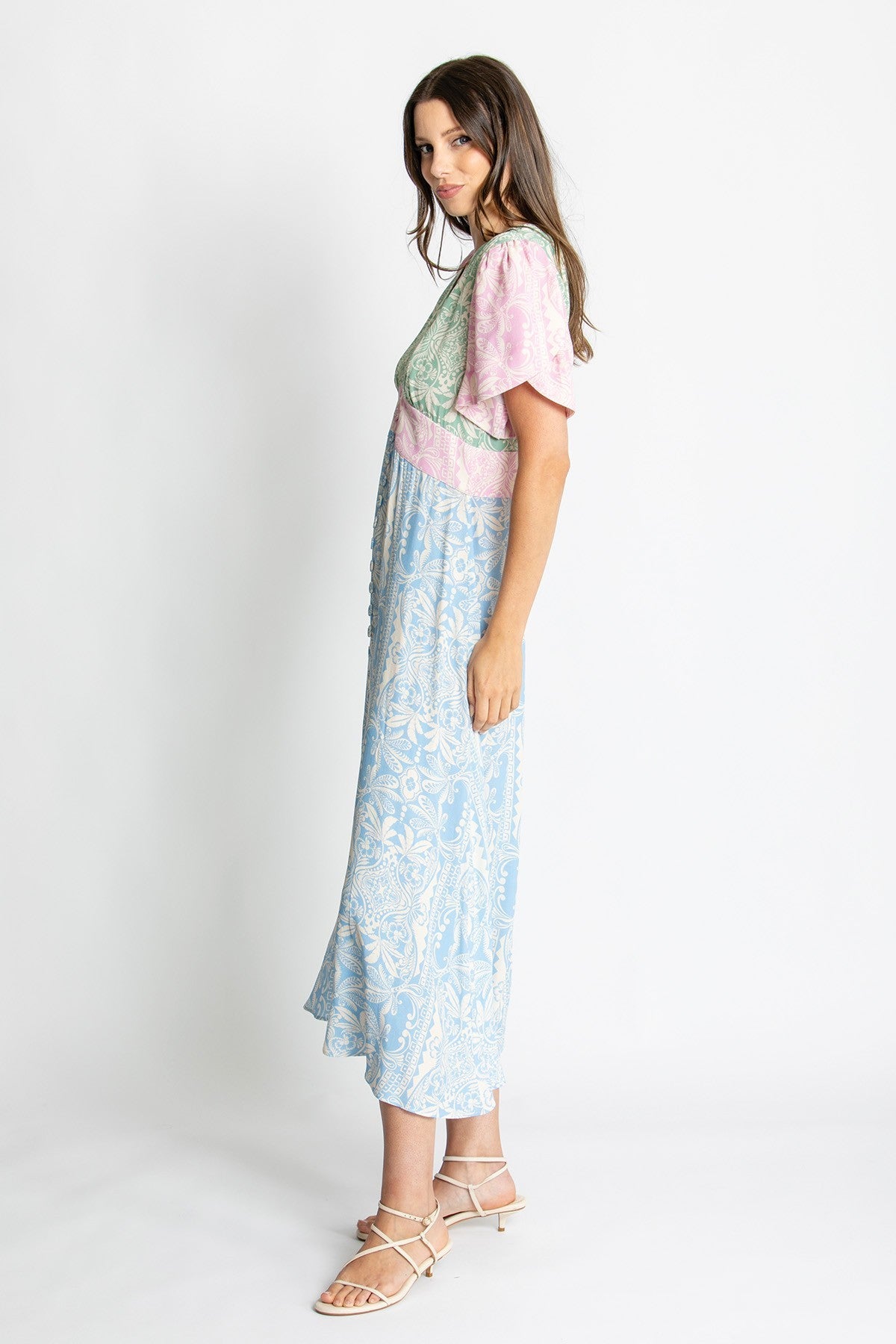 Womens Grace Midi Dress Multicolor 615ka088