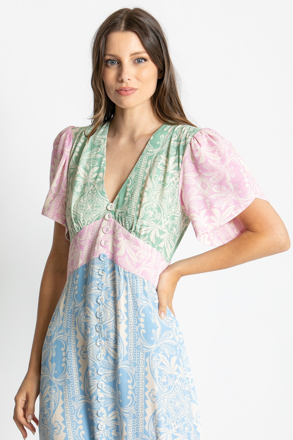 Womens Grace Midi Dress Multicolor 615ka088