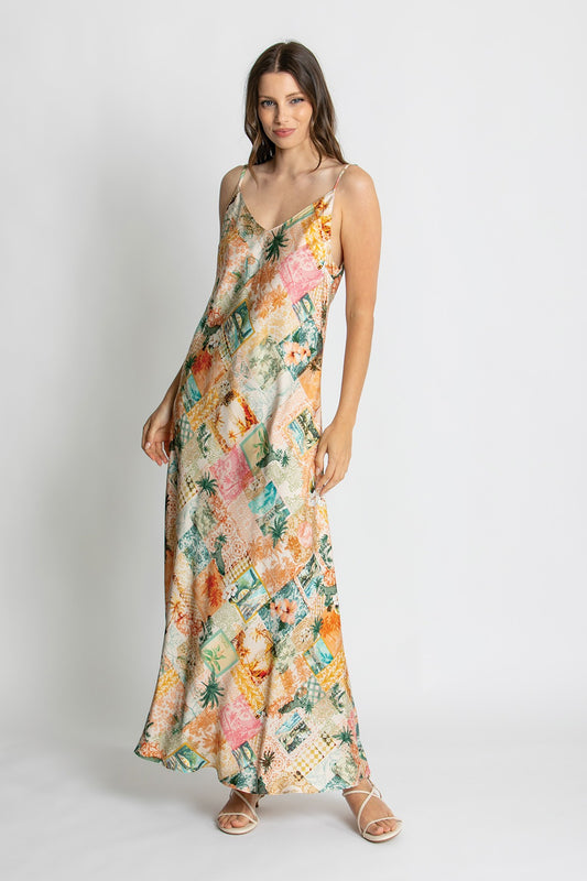 Womens Hazel Slip Dress Multicolor 615ka050