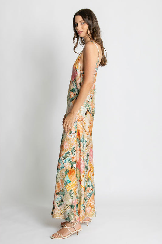 Womens Hazel Slip Dress Multicolor 615ka050
