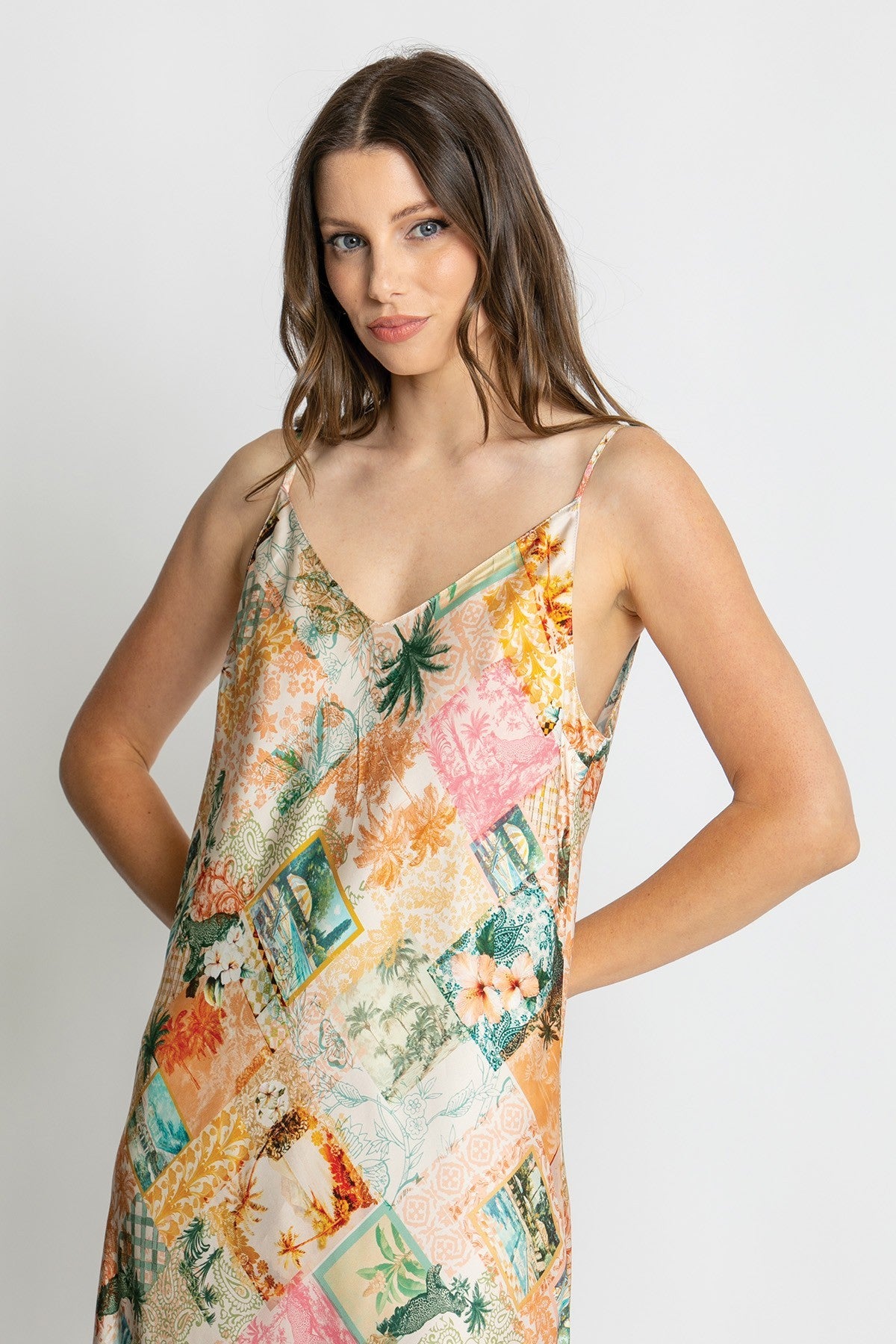 Womens Hazel Slip Dress Multicolor 615ka050