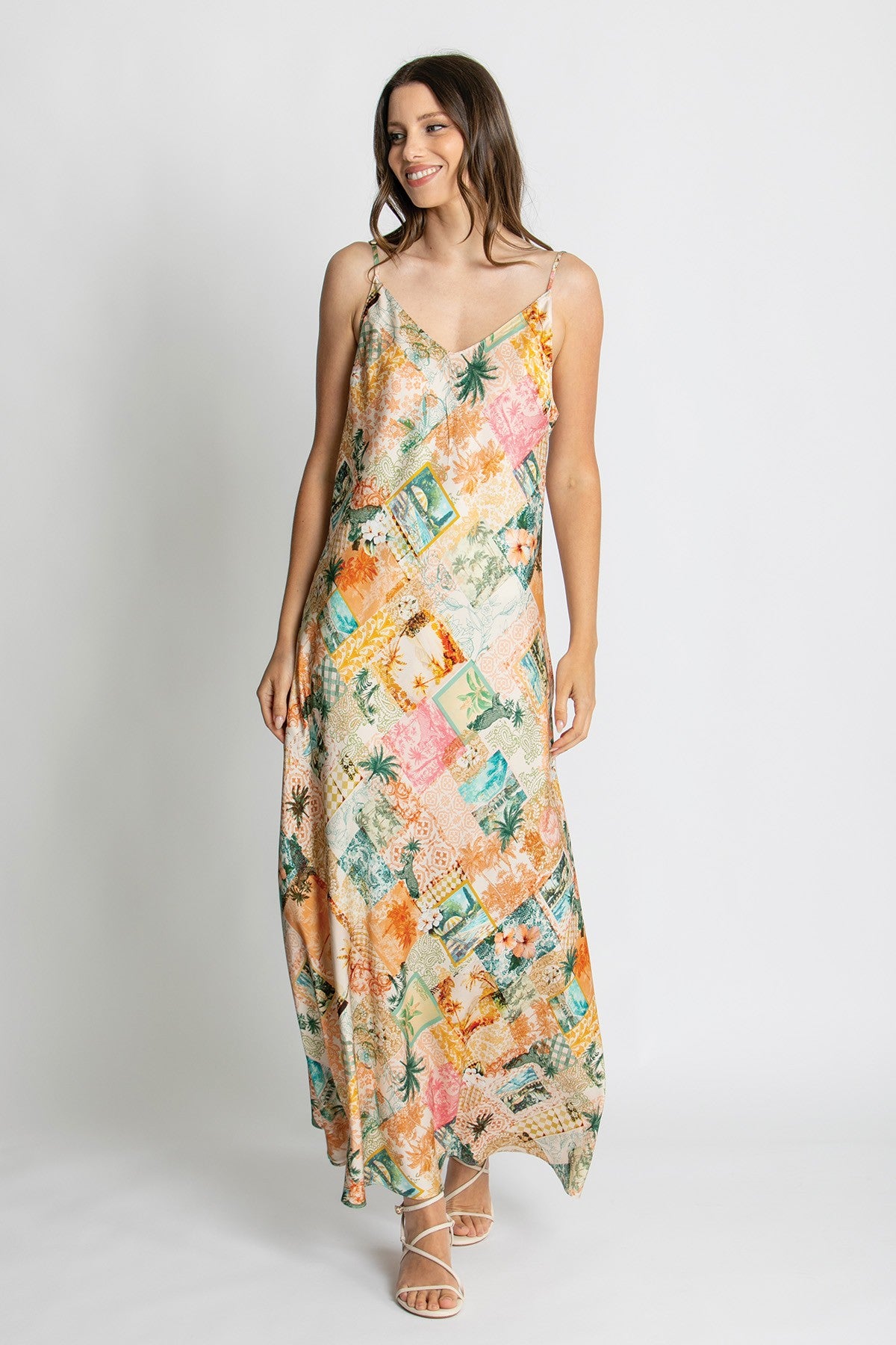 Womens Hazel Slip Dress Multicolor 615ka050