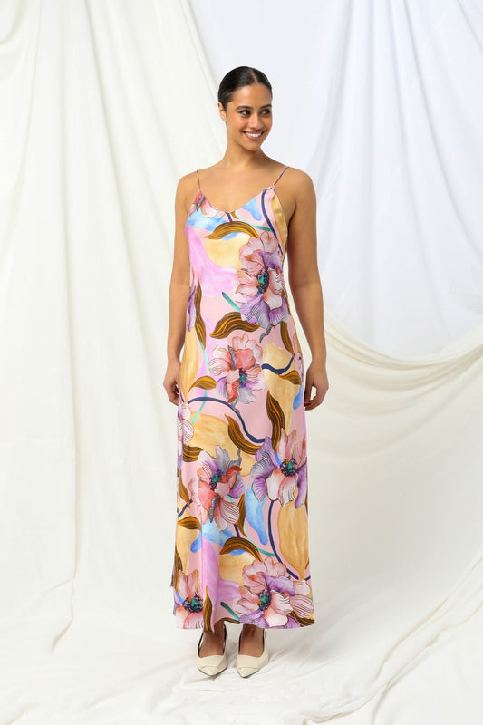 Womens Indi Slip Dress Multicolor 605ka018