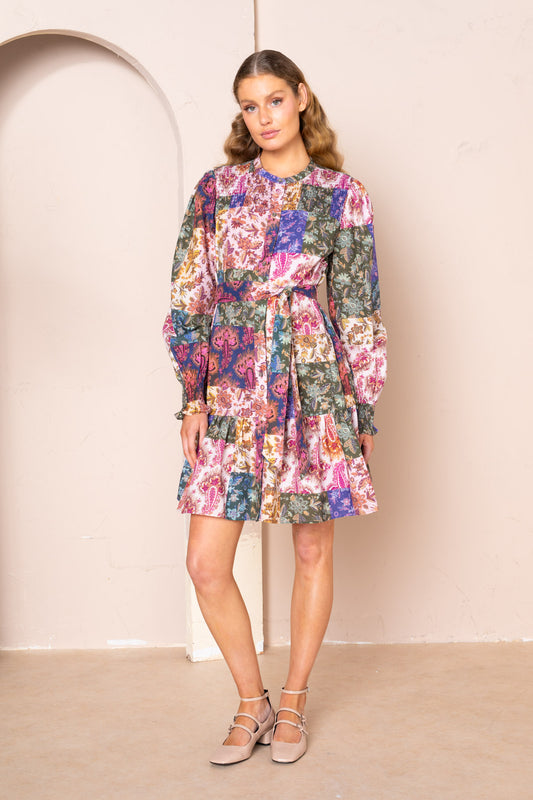 Women's Shirred Mini Dress | Leslie