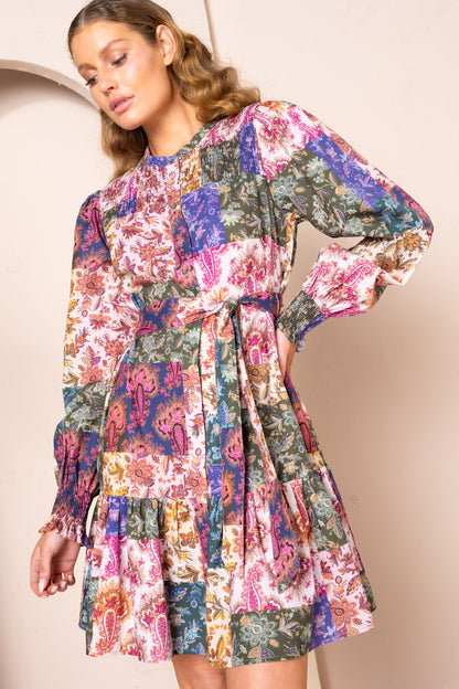 Women's Shirred Mini Dress | Leslie