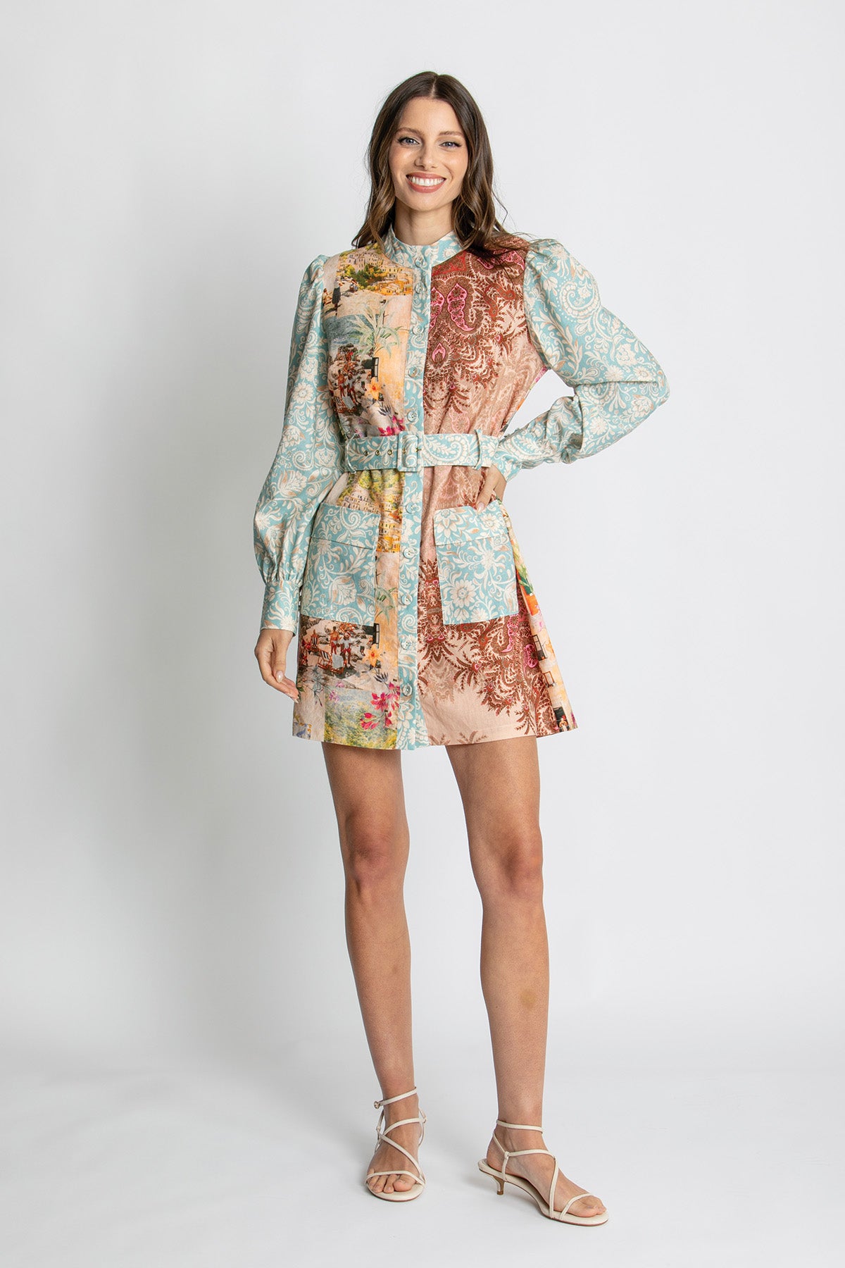 Womens Liv Ls Mini Dress Multicolor 615ka006
