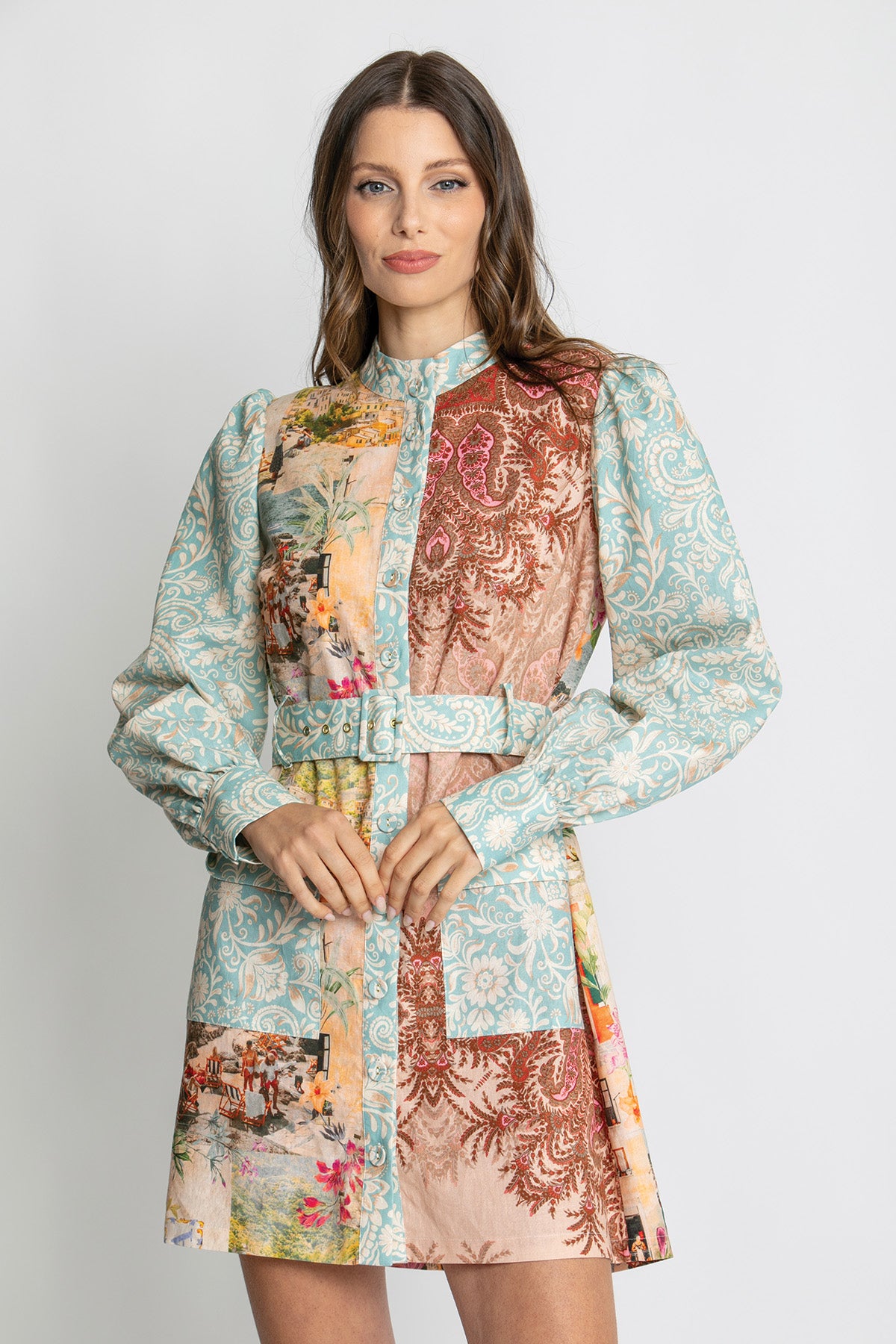 Womens Liv Ls Mini Dress Multicolor 615ka006