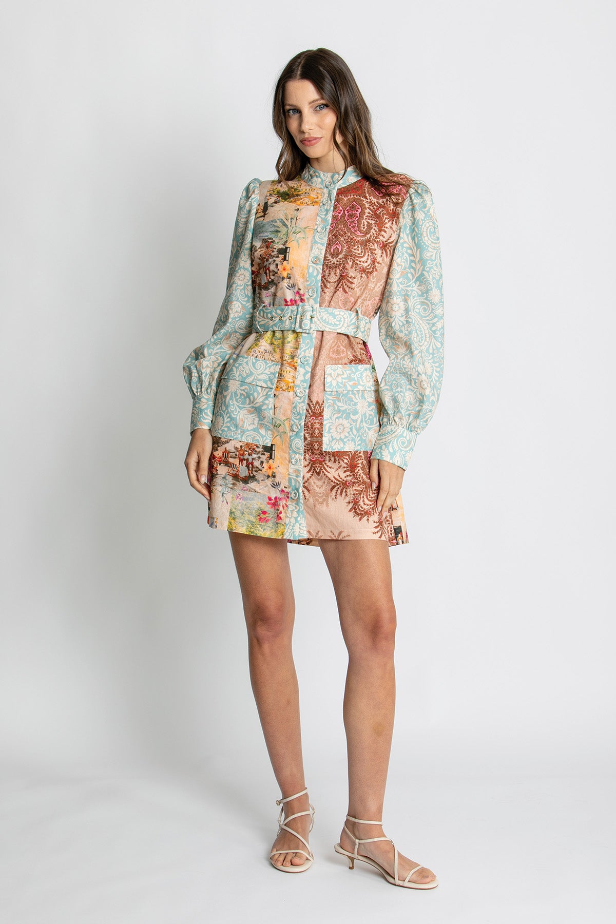 Womens Liv Ls Mini Dress Multicolor 615ka006