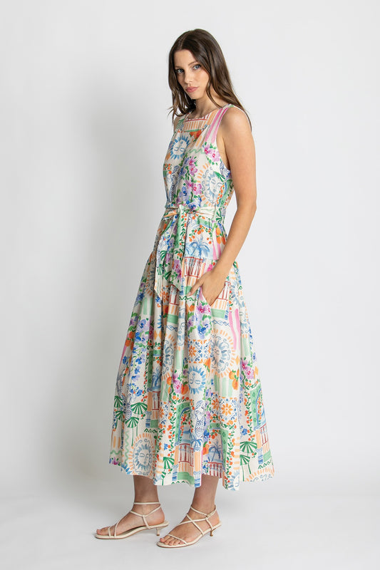 Womens Lucy Midi Dress White 615ka068