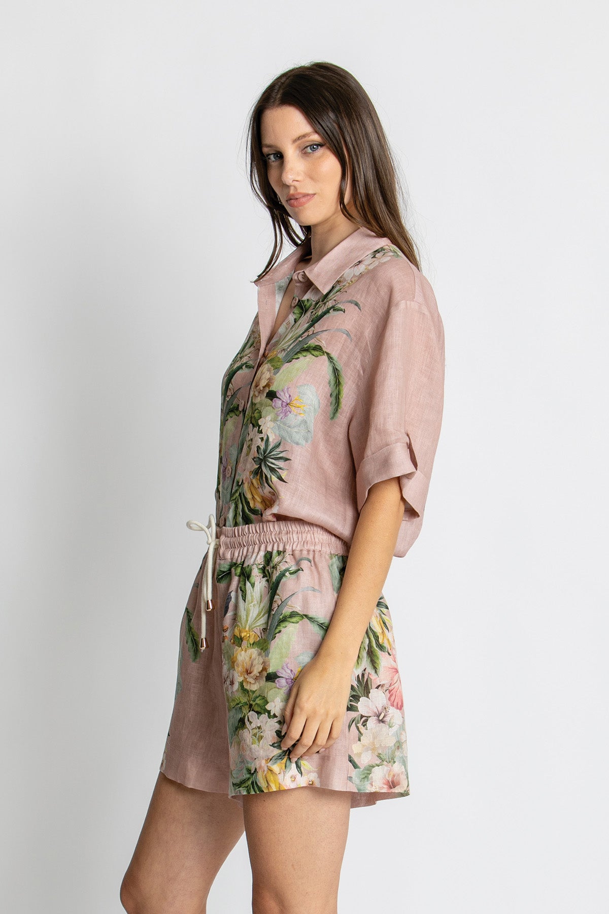 Womens Luna Short Slv Shirt Pink 615ka072