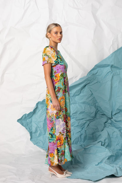 Women's Maxi Dress in Green | Ruby