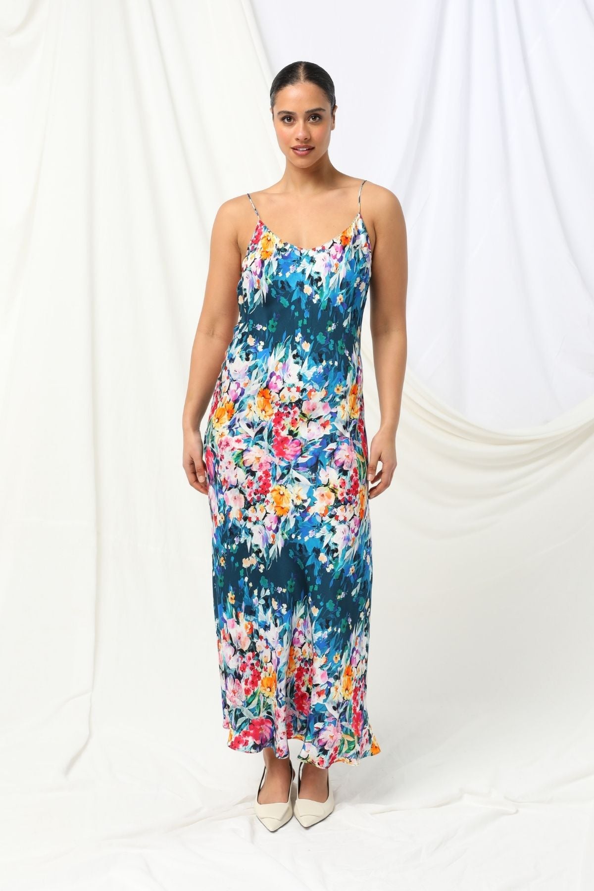 Womens Melody Slip Dress Multicolor 605ka123