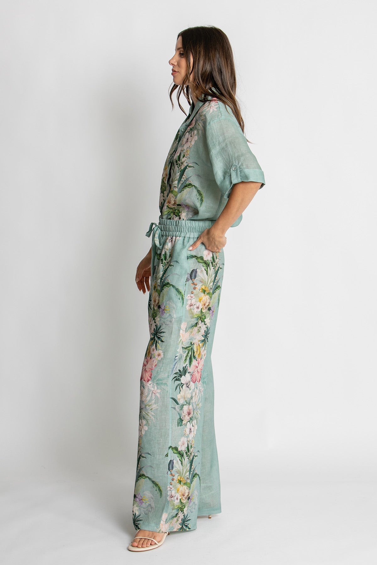 Womens Needing Name Pant Green 615ka117