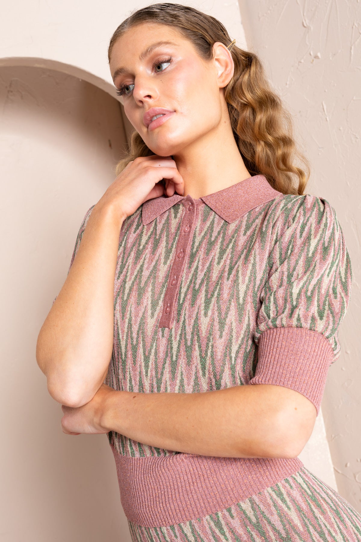 Minnie Polo Knit Top