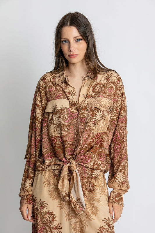 Womens Scarlett Shirt Brown 615ka067