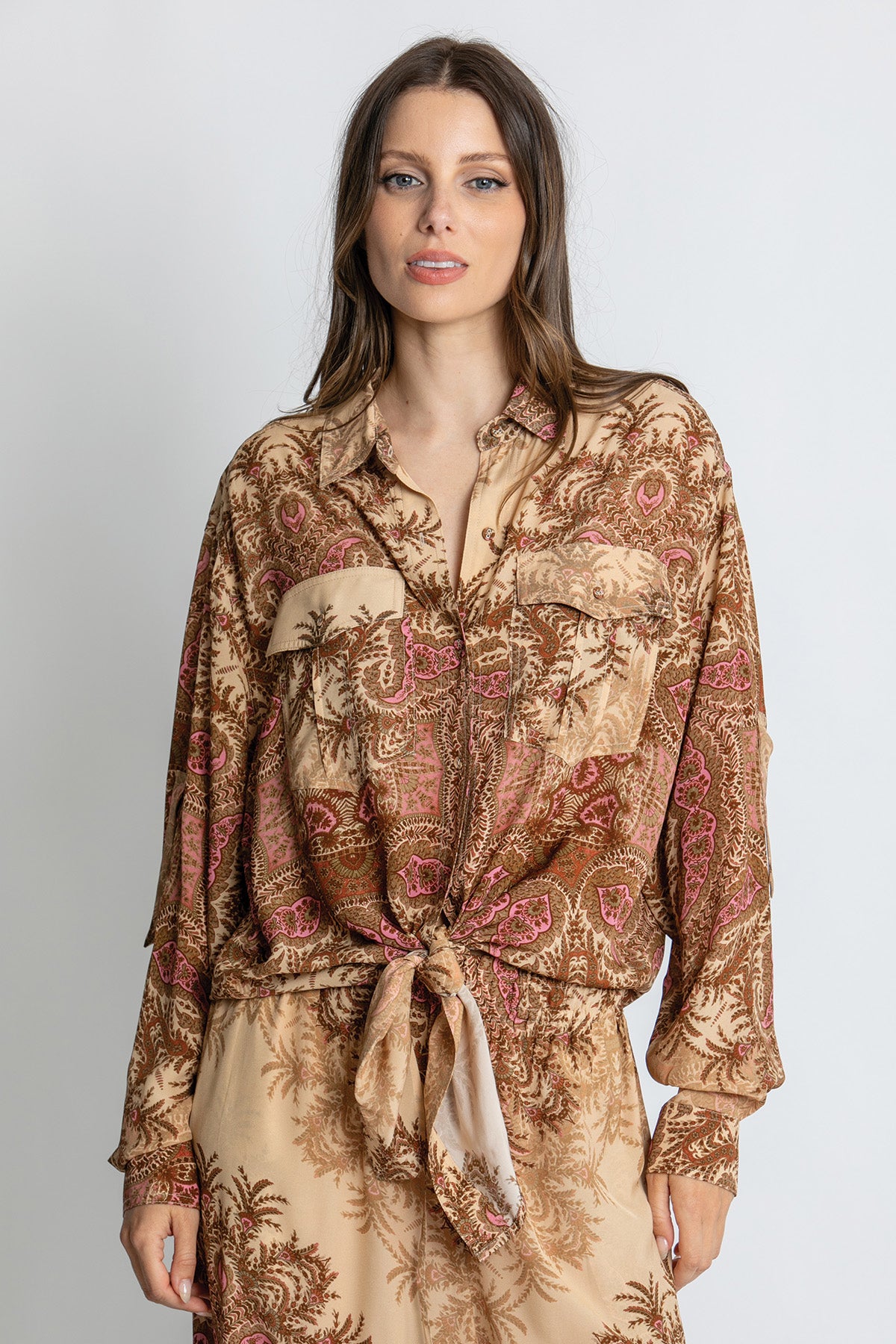 Womens Scarlett Shirt Brown 615ka067