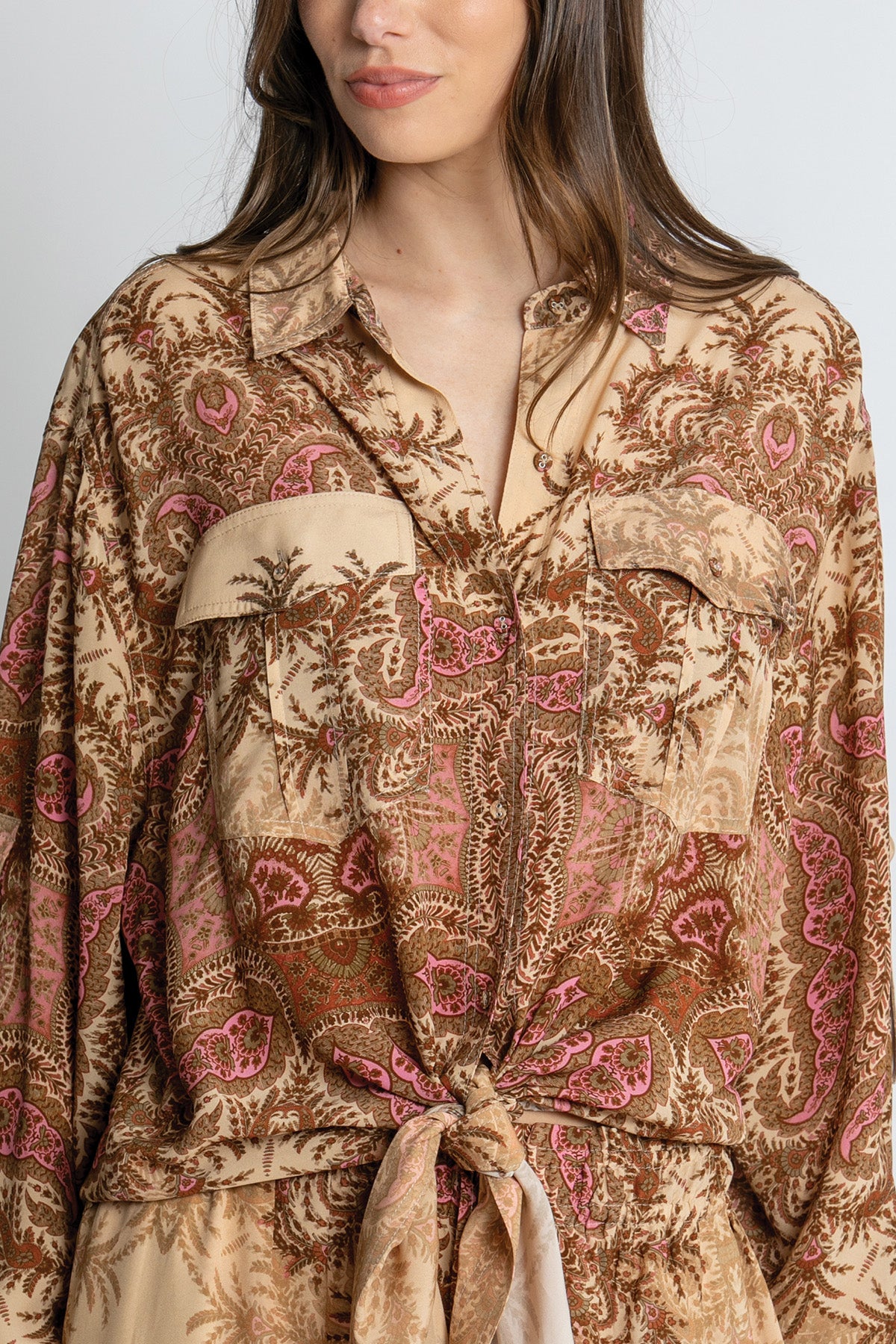Womens Scarlett Shirt Brown 615ka067