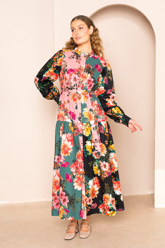 Women's Sherri Tiered Maxi Shirt Dress