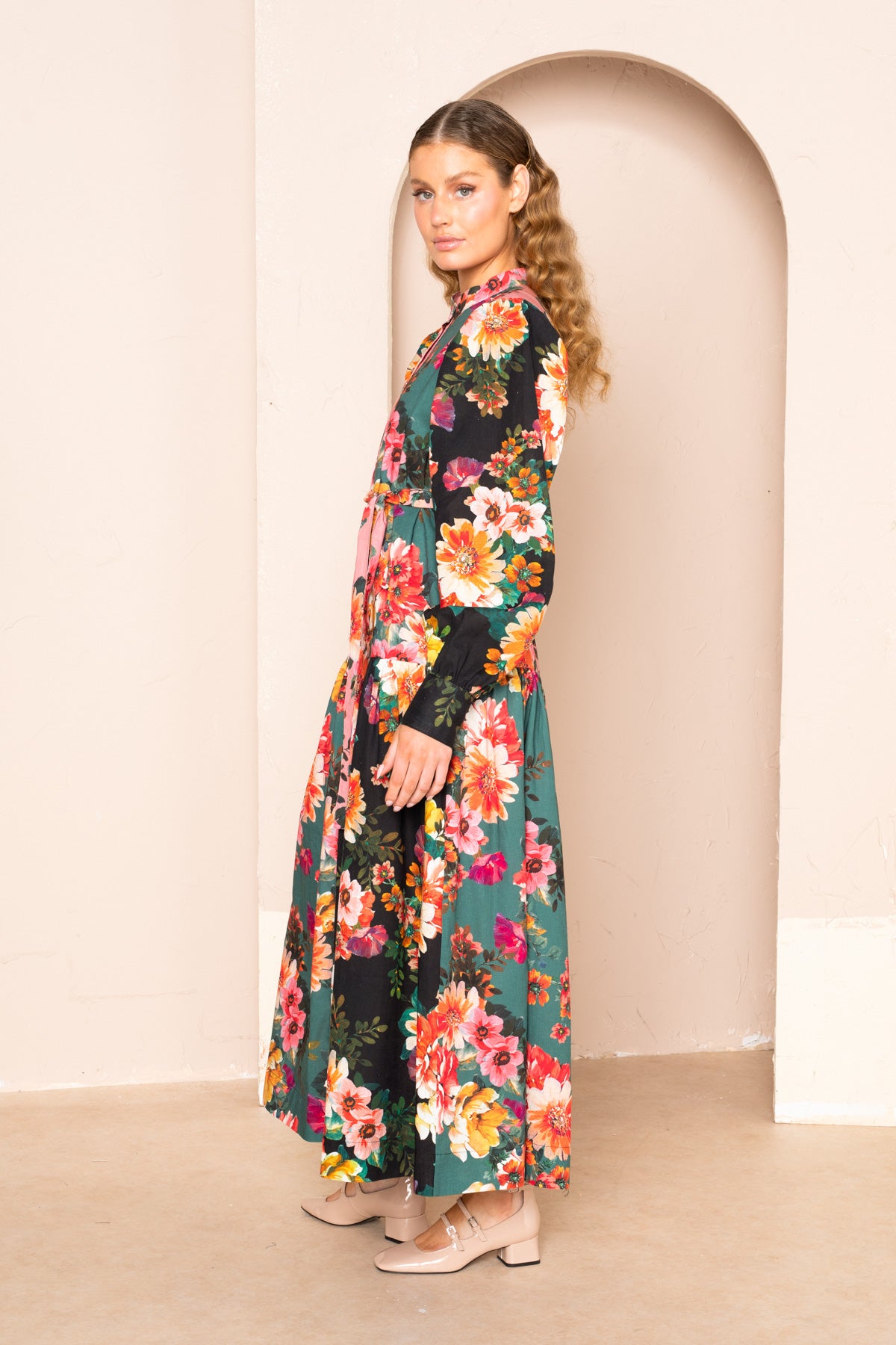 Women's Sherri Tiered Maxi Shirt Dress