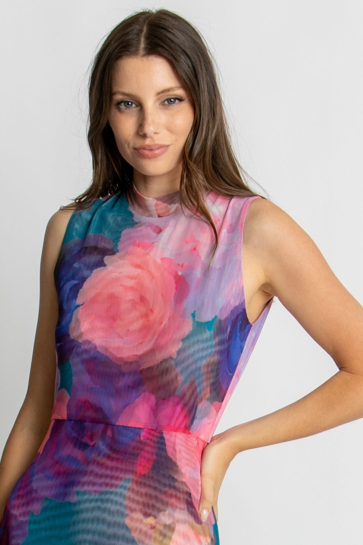 Womens Thea Mesh Dress Multicolor 605ka059