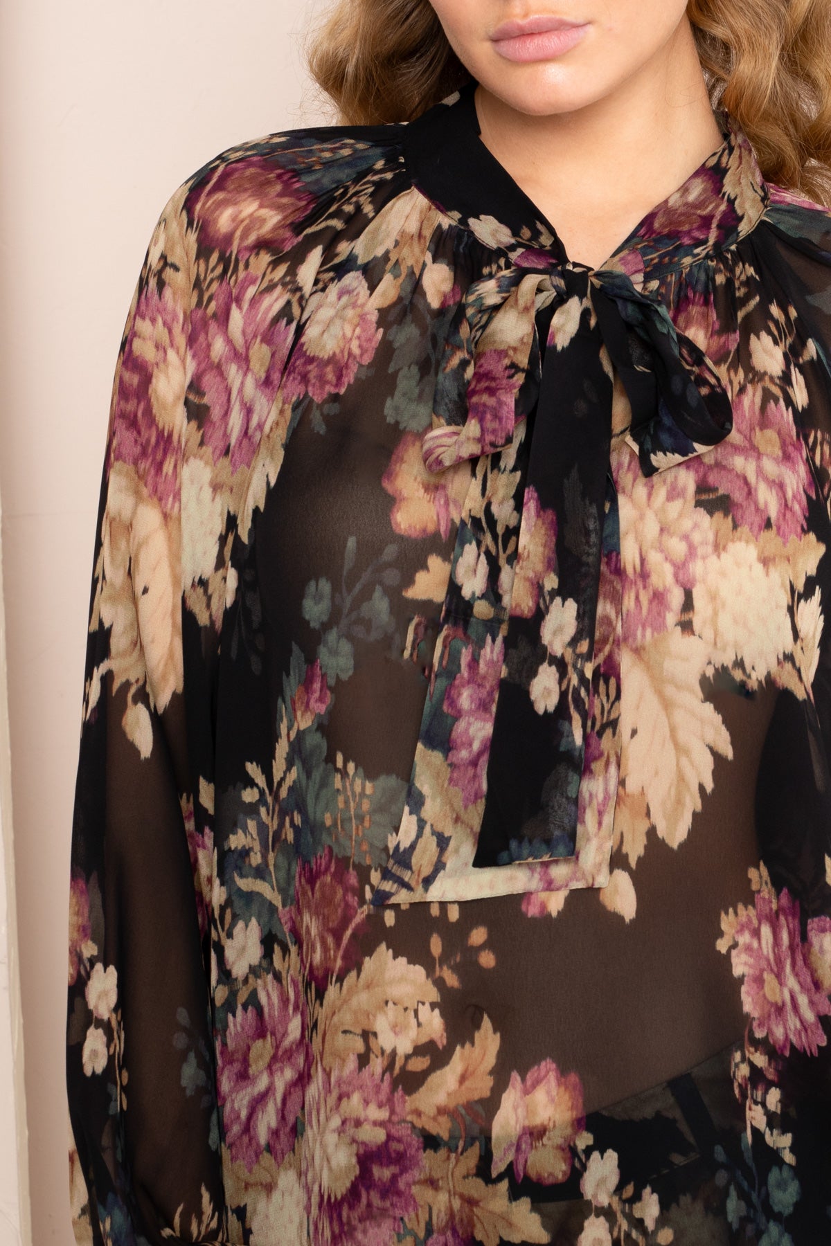 Zina Tie-Neck Blouse